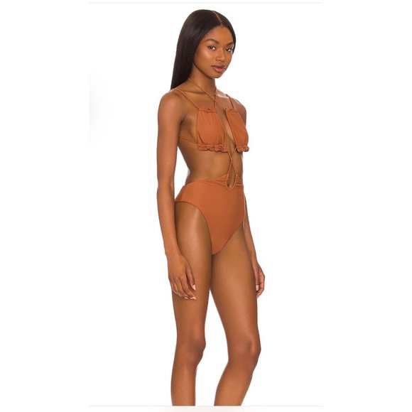 Tularosa Daveena One Piece NWT brown Size Small - Picture 2 of 14